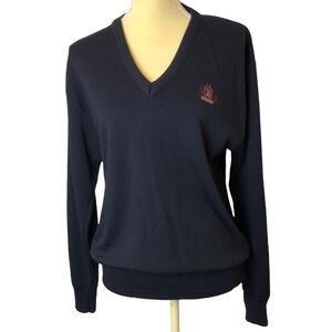 Vintage IZOD V-Neck Navy‎ Sweater Unisex